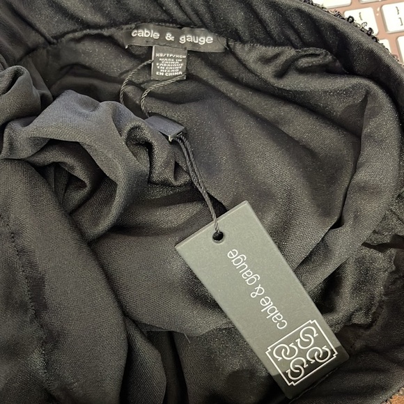 Cable & Gauge Black Sequence High Low Skirt - Picture 5 of 6